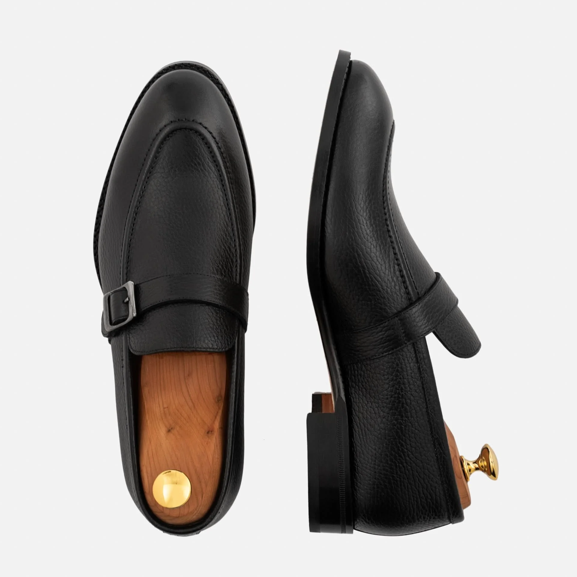 Archie Belted Loafer - Men’s  Pebbled Leather - Image 4