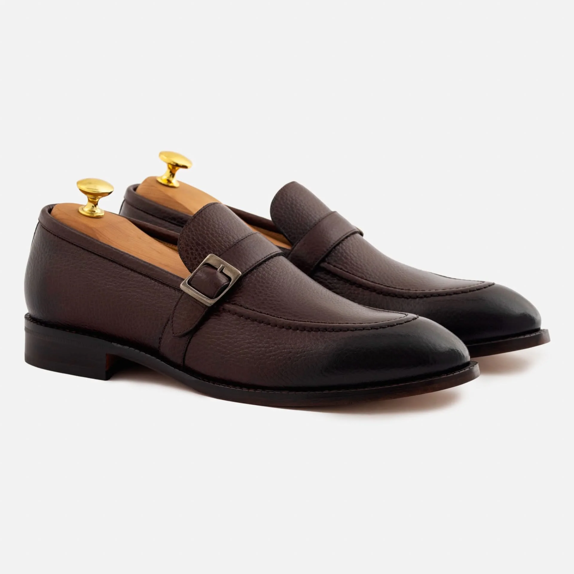 Archie Belted Loafer - Men’s  Pebbled Leather - Image 6