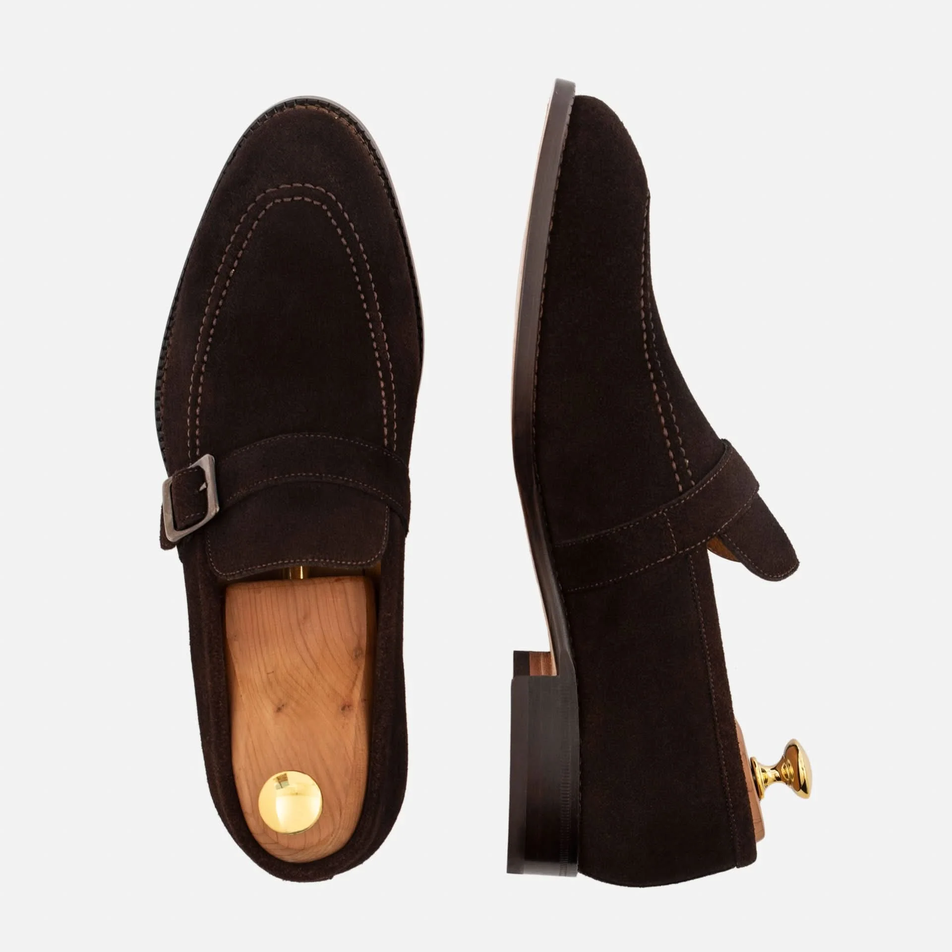 Archie Belted Loafer - Men’s Water-Repellent Suede - Image 4