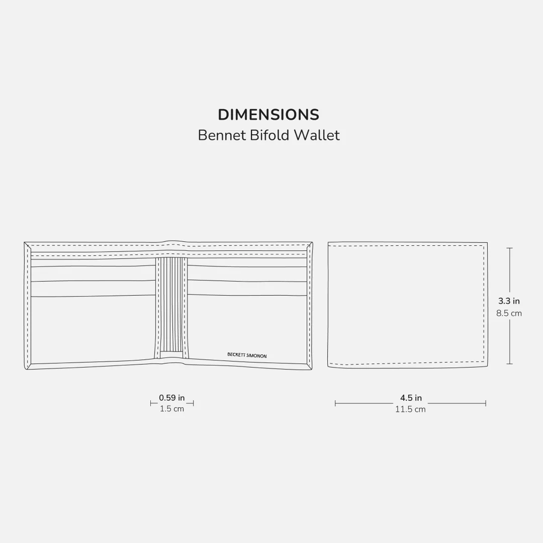 Bennett Bifold Wallet - Men’s  Embossed Leather - Image 12