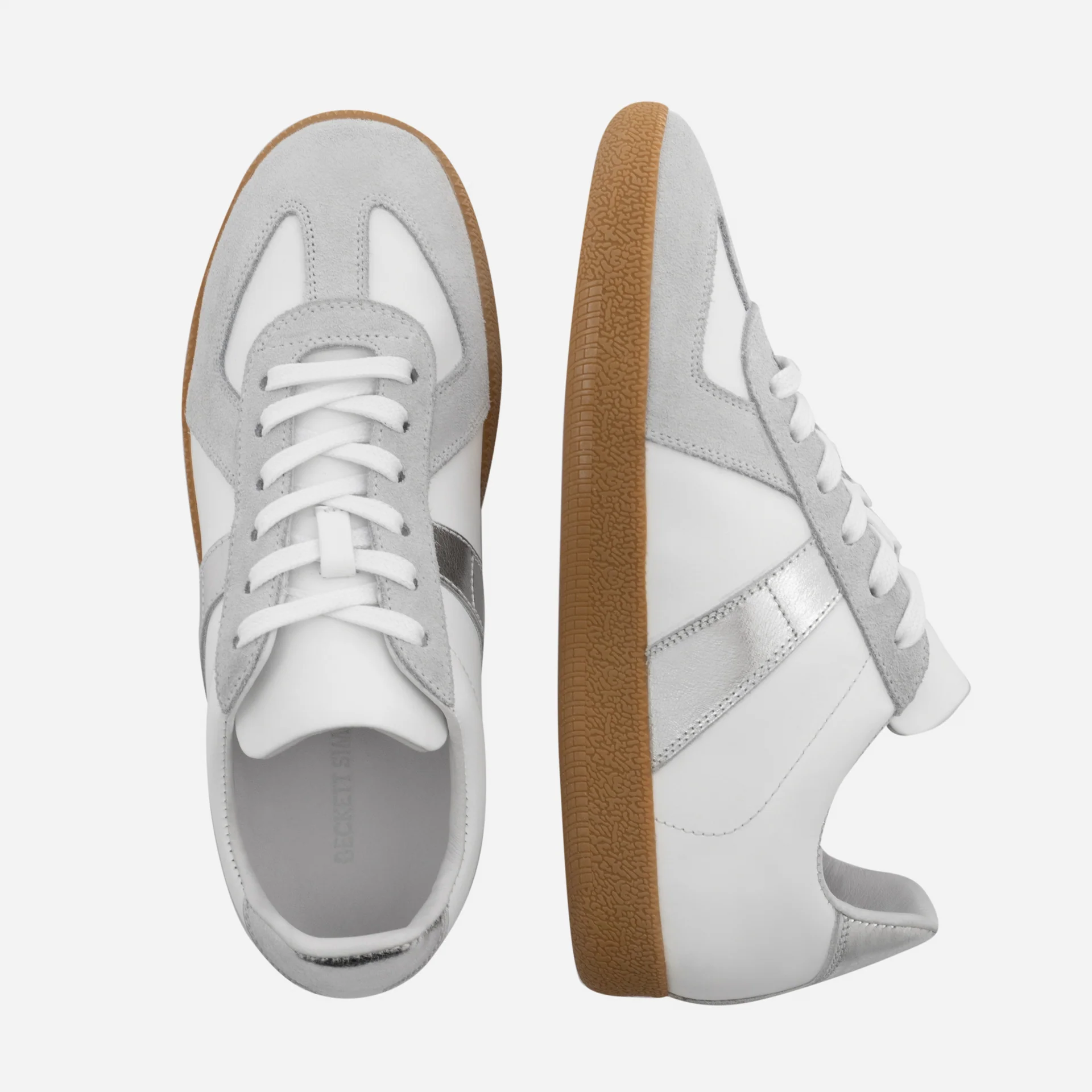 Morgen Trainers - Metallic Leather & Suede - Women's - Image 14
