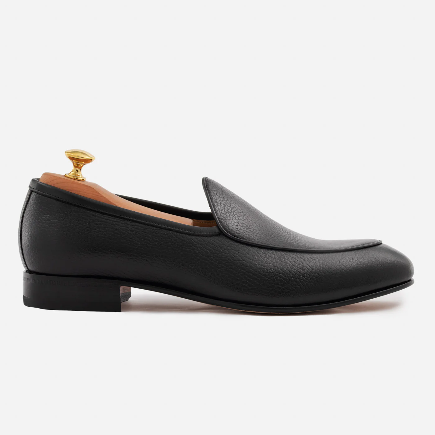 Vincent Belgian Loafers - Pebbled Leather - Men's - Image 2